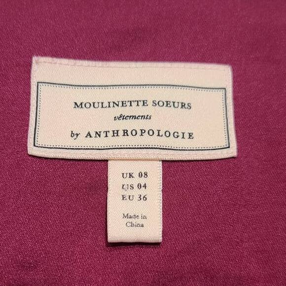 Anthropologie Pink Moulinette Soeurs Brynn Wrap Blouse Size 4 - Picture 5 of 6